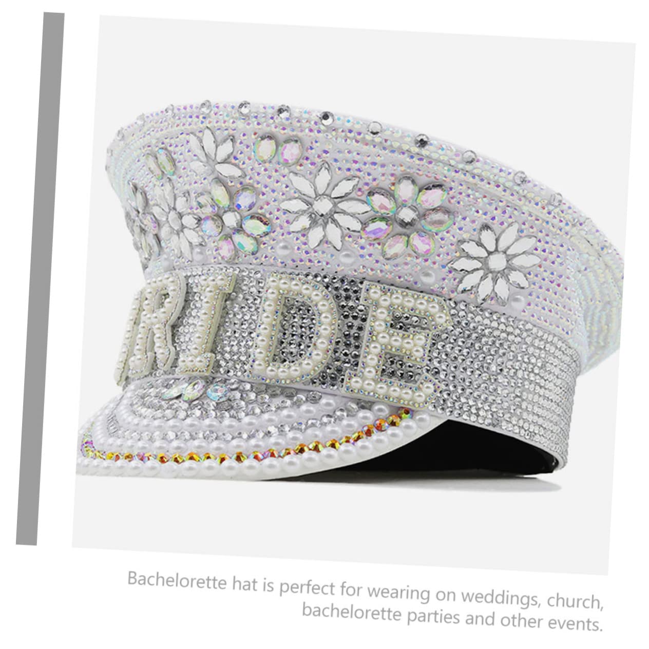 OUNONA Sombrero de Novia para Despedida Bodas Accesorio de Fiesta con Único para Fotografía y Celebraciones Especiales