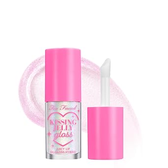 Too Faced Kissing Jelly Lip Oil Gloss | Hydrating Lip Oil + Gloss Hybrid for Instant Moisture and Shine