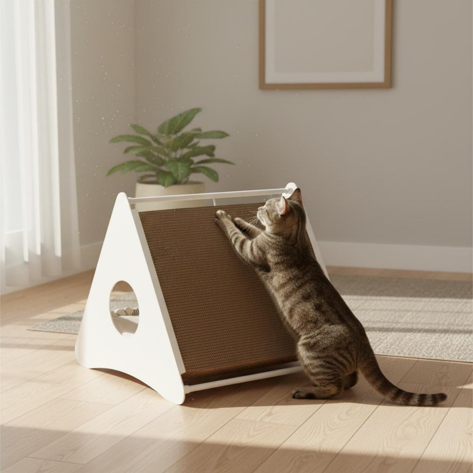 Griffoir en Carton avec Hamac Design Surélevé Noyau Remplaçable, L