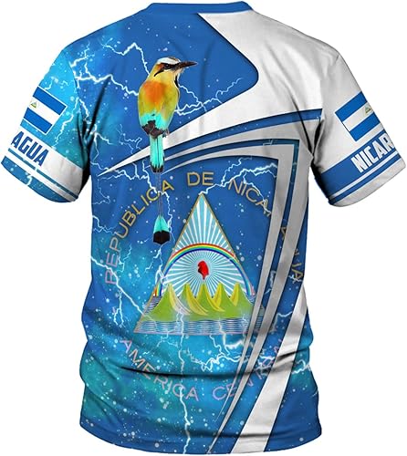 Miniatura 7 de Camisa personalizada de Nicaragua con bandera de Nicaragua para hombres y mujeres, camiseta de Nicaragua, camiseta de Nicaragua
