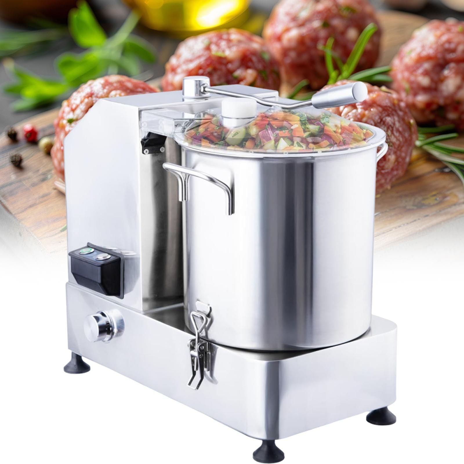 Sunseota Commercial Food Processor, 1800w Stainless Steel Food Processors, Heavy Dut 12L-2000W