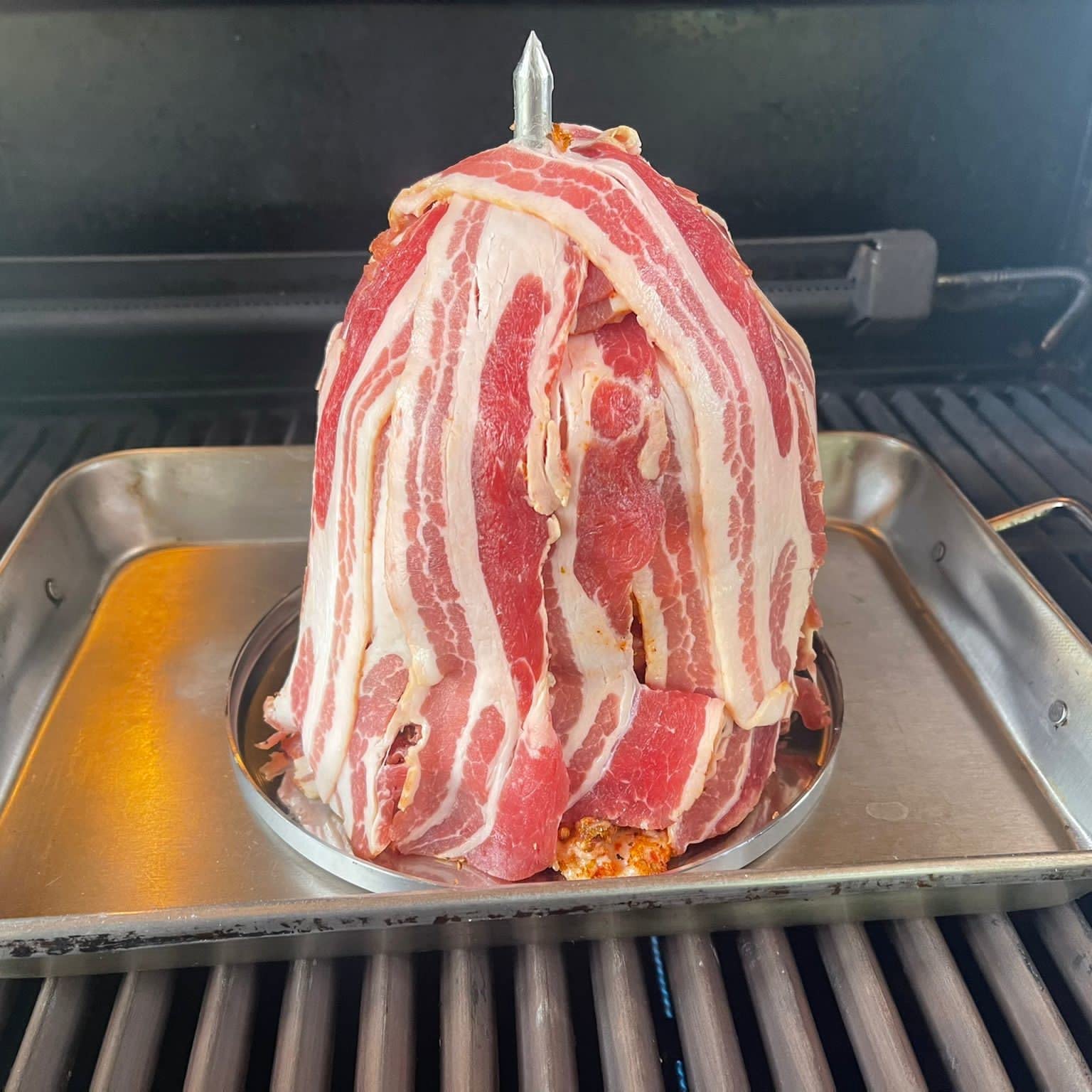 Grillrost.com Das Original Wieża ze stali nierdzewnej z wanną – do grilla, wędzarni i piekarnika