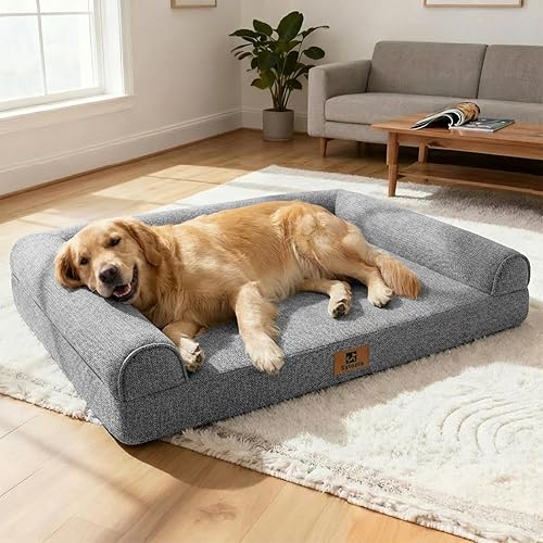 Sytopia 42 Inch Indestructible Dog Beds for Large Dogs, Big