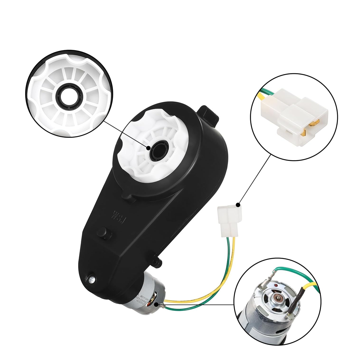 2Pcs 24V 45000RPM Kids Ride On Car Gearbox Motor,24V Motor Gearbox Upgrade High Speed RS555 Drive Engine Match 24 Volt Kids Ride On Toys Car Motors