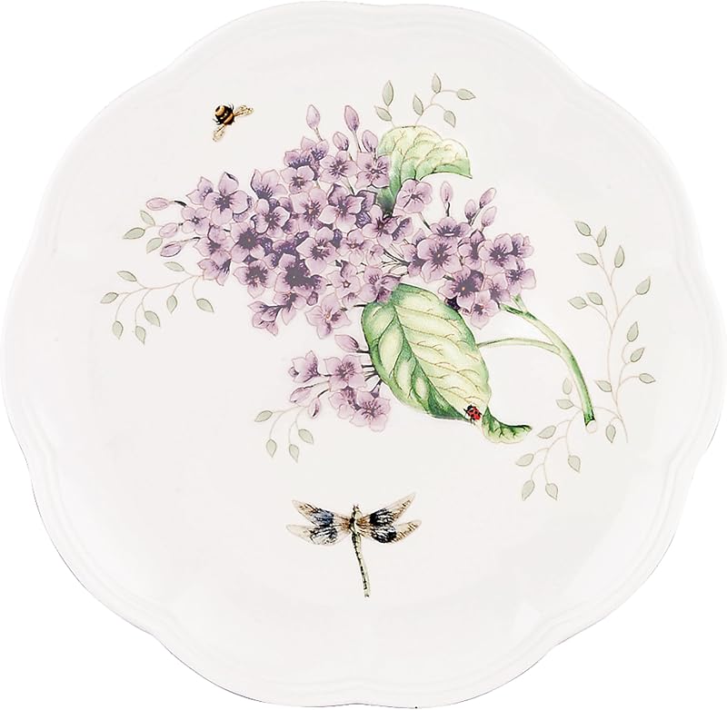 Colección Lenox Butterfly Meadow Orange Sulphur, vajilla de porcelana, plato decorativo