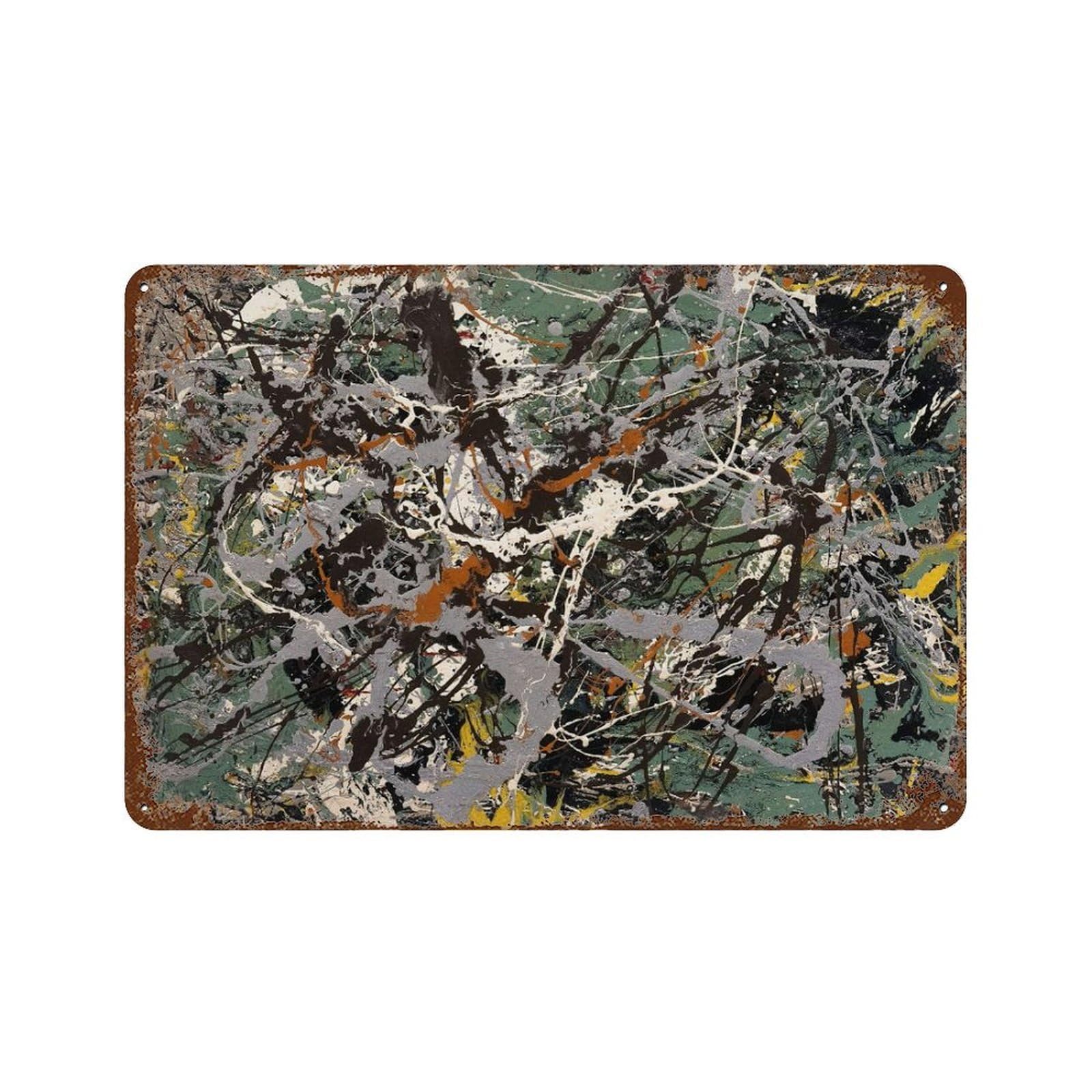 xiaoxiaoshen Jackson Pollock Abstract Exhibition Decor Wall Decor Art Metal Tin Poster Modern Home Decor Art Home Bar Shop Decorations Vintage Sign 20x30cm