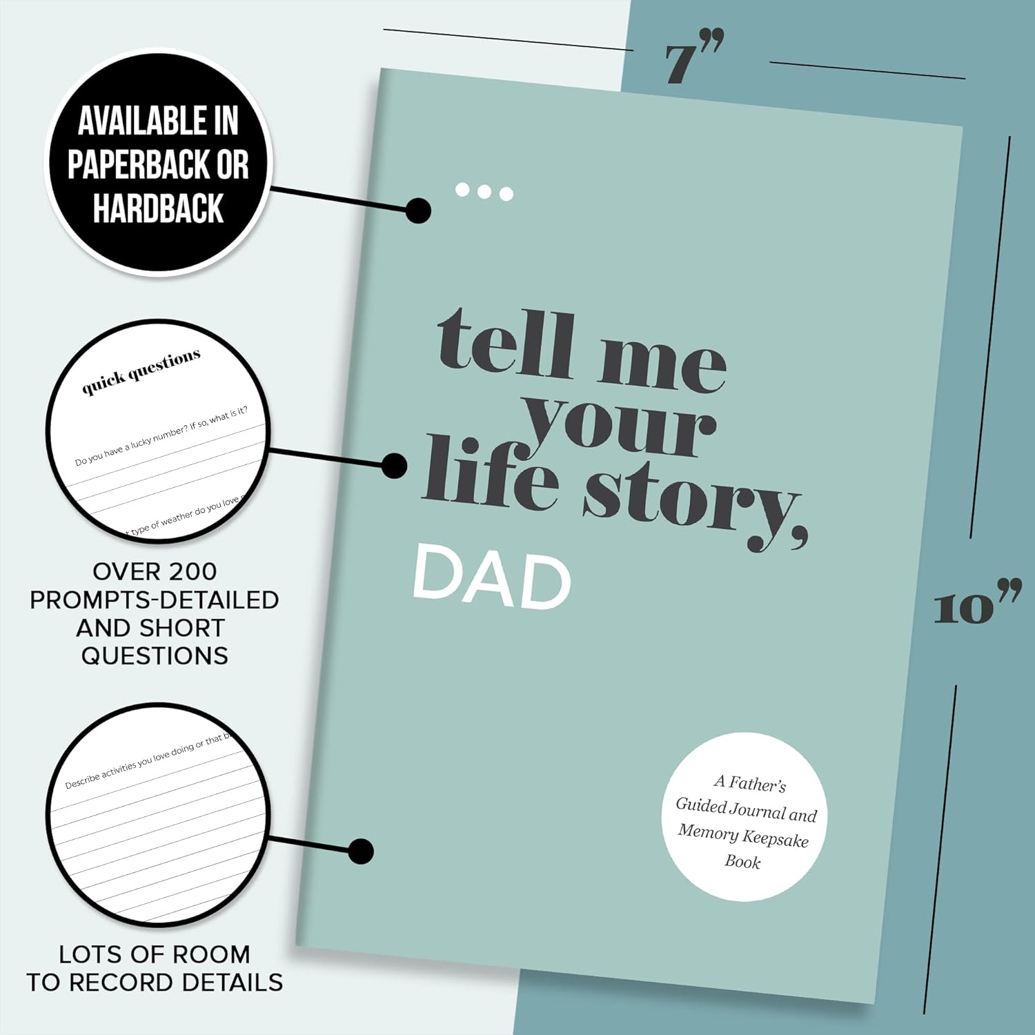 Tell Me Your Life Story, Dad: A Father’s Guided Journal and Memory Keepsake Book (Tell Me Your Life Story® Series Books) - Image 4