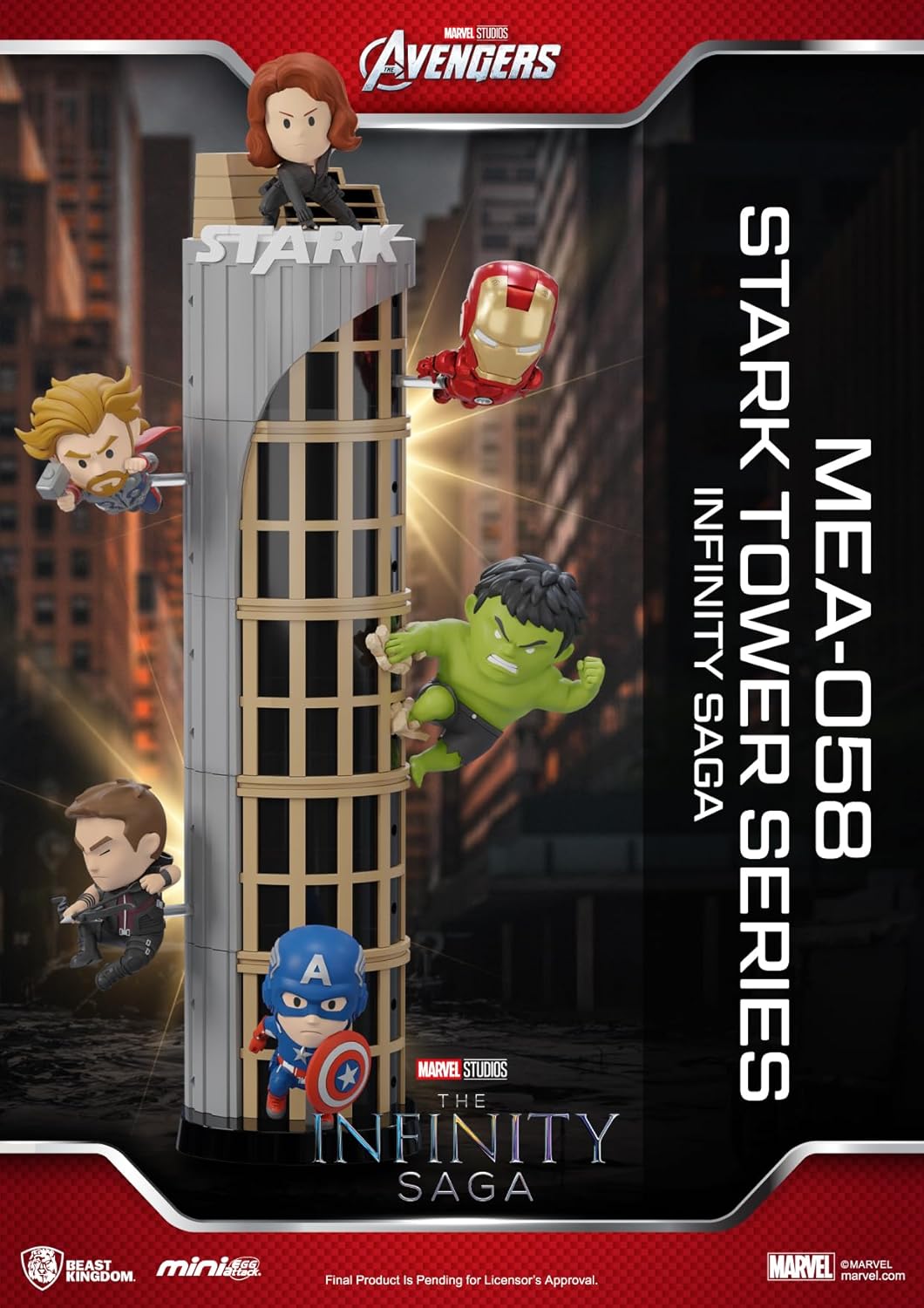 Beast Kingdom Infinity Saga Stark Tower Mini Egg Attack MEA-058 Figure 6-Piece Box Set