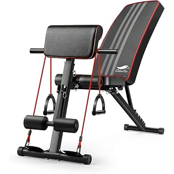 KKS-ZF Multi-Sit Up Bench, Foldable, Flat Bench, Easy Angle Adjustment, Abs, Back Muscles, Dumbbell, Convenient Storage