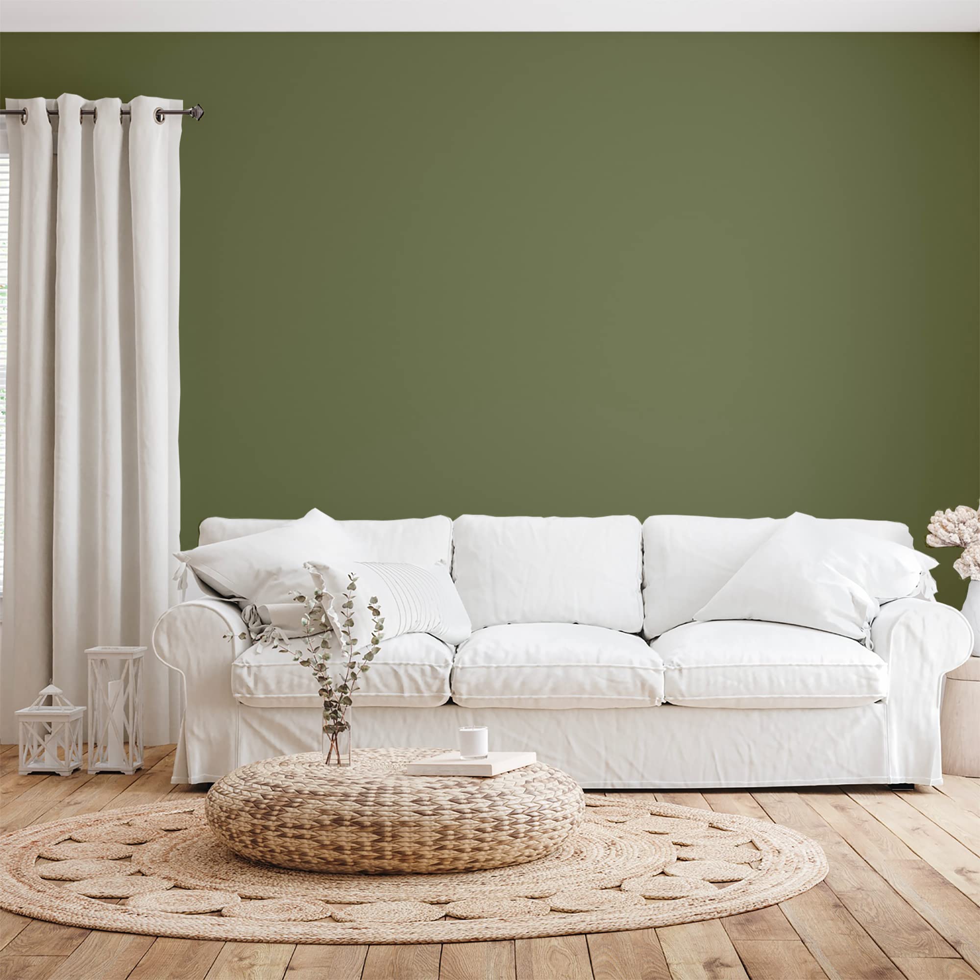 BOX DECO COULEURS Pintura natural ecológica interior exterior aspecto mate Natura - 1L, verde caqui