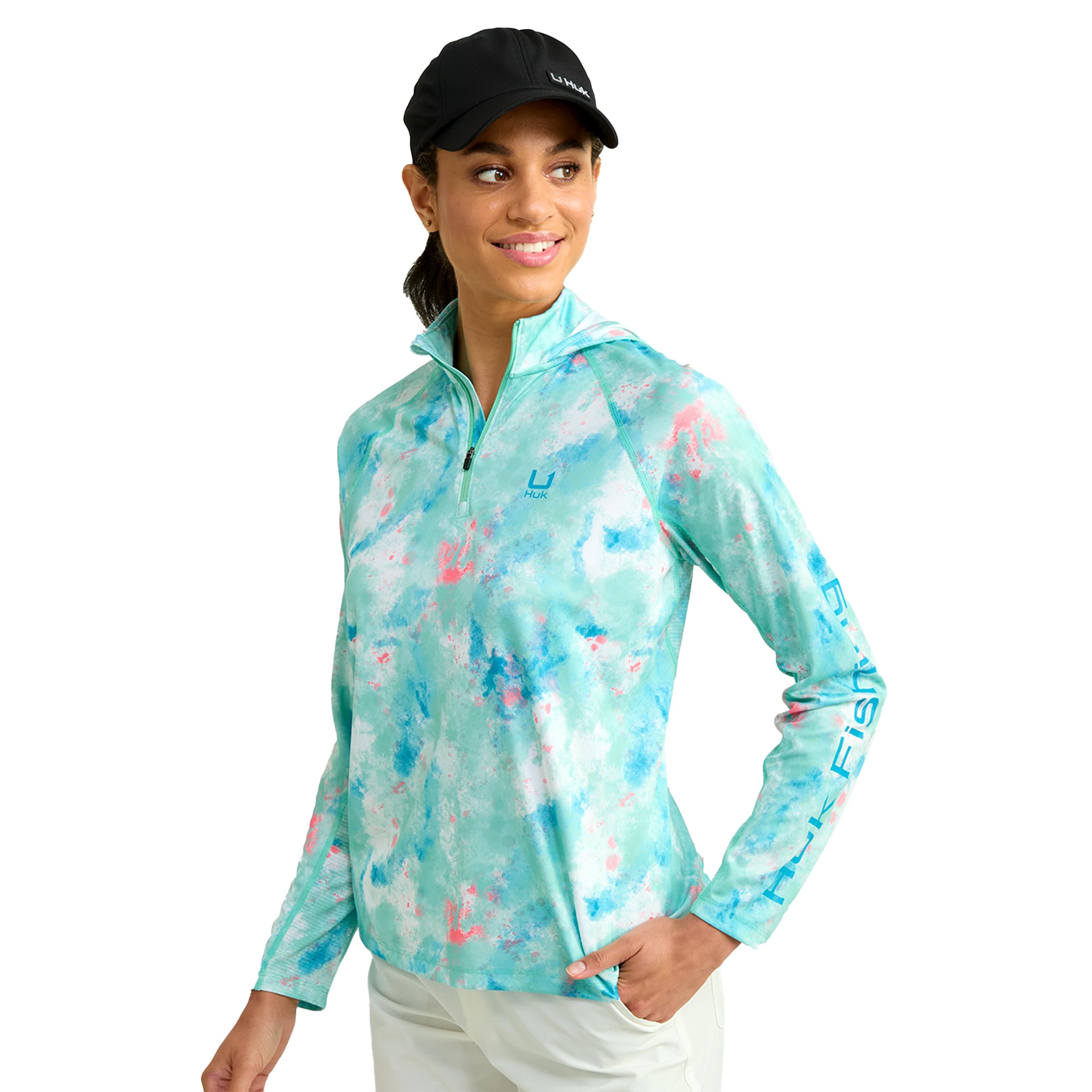 HUK womens Icon Hoodie, Fishing Shirt With Sun Protection for Women