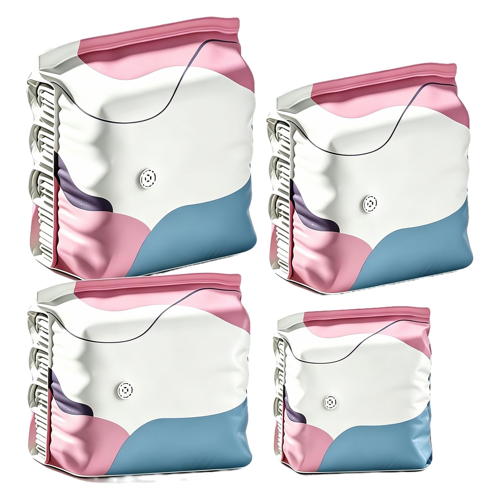 Vacuum Seal Bags Reusable Air Tight Compression Storage Bags Without Pump Press & Seal for Clothes Comforters Blankets Bedding