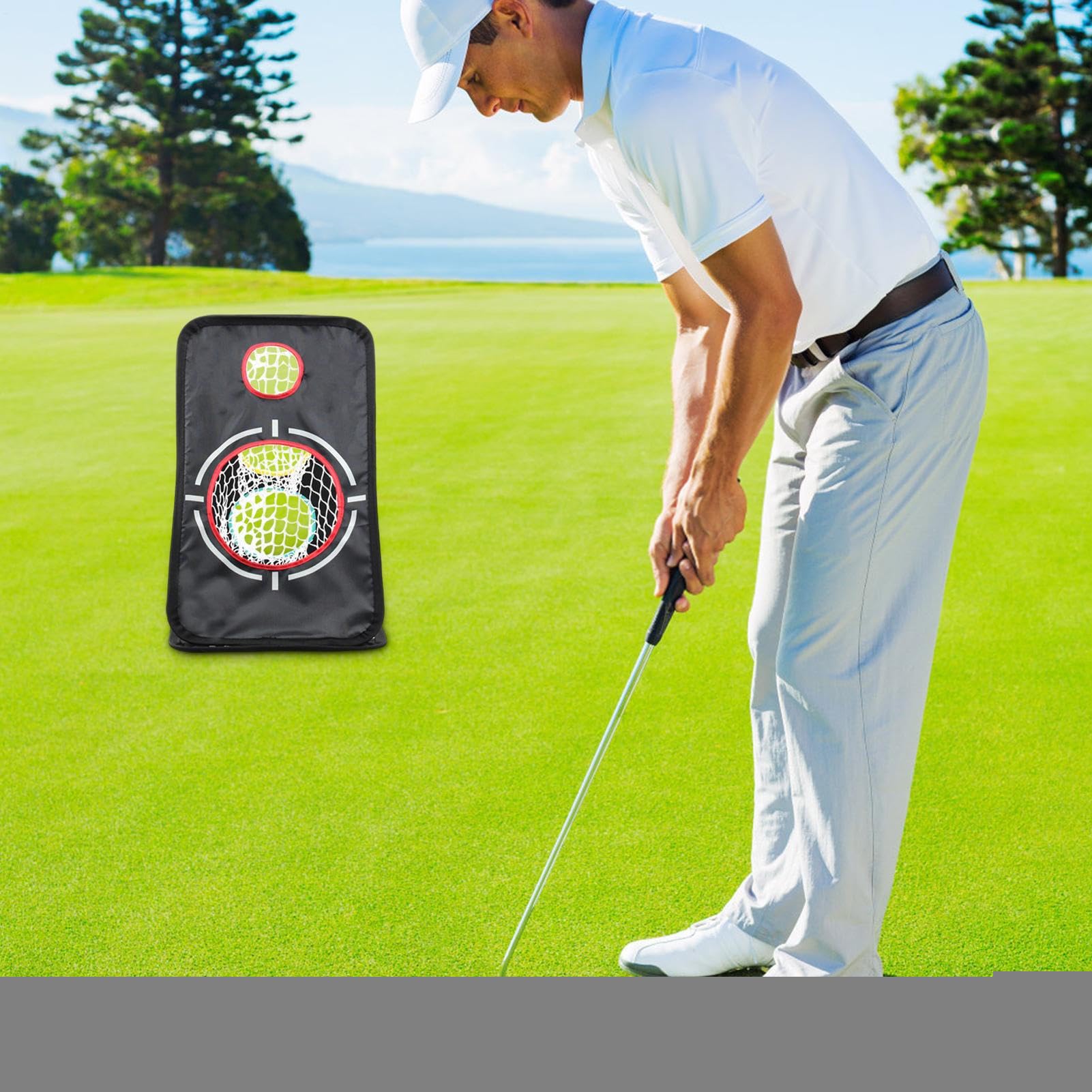 Golf Chipping Netz Robust Tragbar Zweiseitig