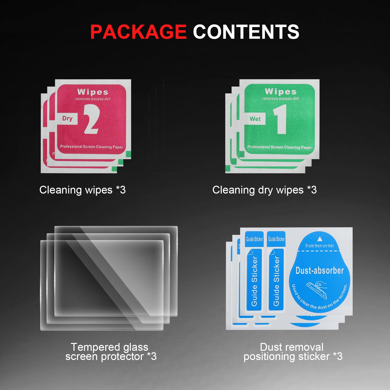 Confezione da 3 pellicole protettive in vetro temperato per Insta360 X4 Air, pellicola protettiva Ultra HD 9H, fotocamera antigraffio per accessori Insta360 con bordo 2.5D, senza bolle
