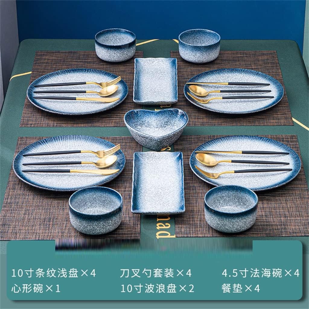 Cutlery combination dinner plate placemat set tableware full set of western food plate household