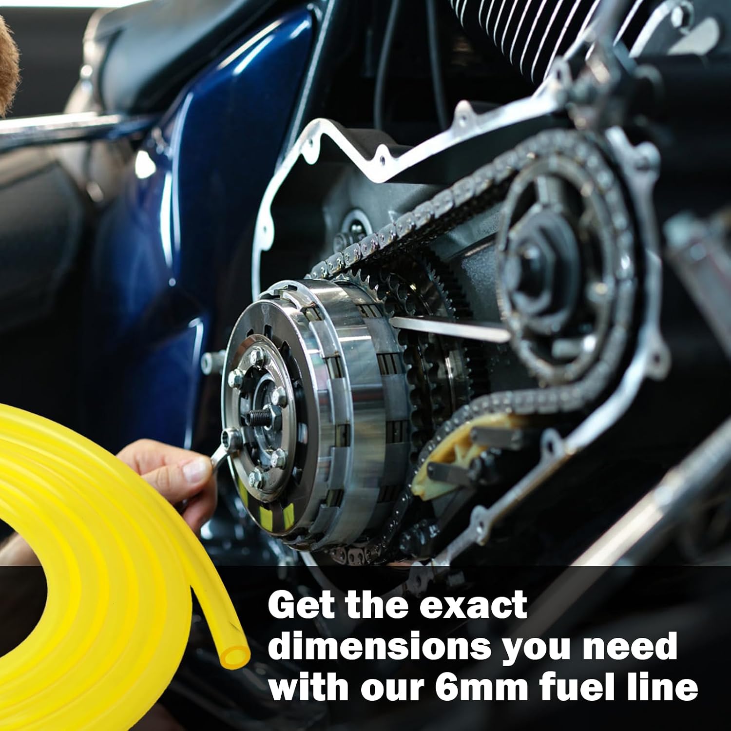 ID 6mm OD 9mm Fuel Line Hose 9.84 Feet,Wear Resistant 6mm Small Engine Fuel Line with Tight Seal Clamps Avoiding Leaks,Reliable Gas Lines Hoses for Transferring Water Petrol