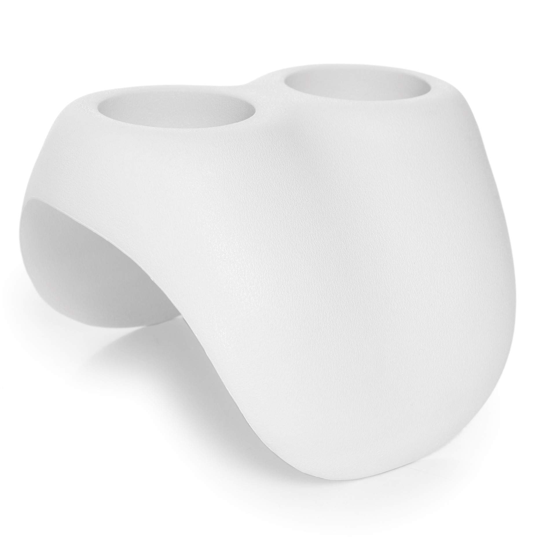 Appuie-tête et Porte-Boissons gonflables Wave Spa en Blanc/Gris Clair - 1 Paquet