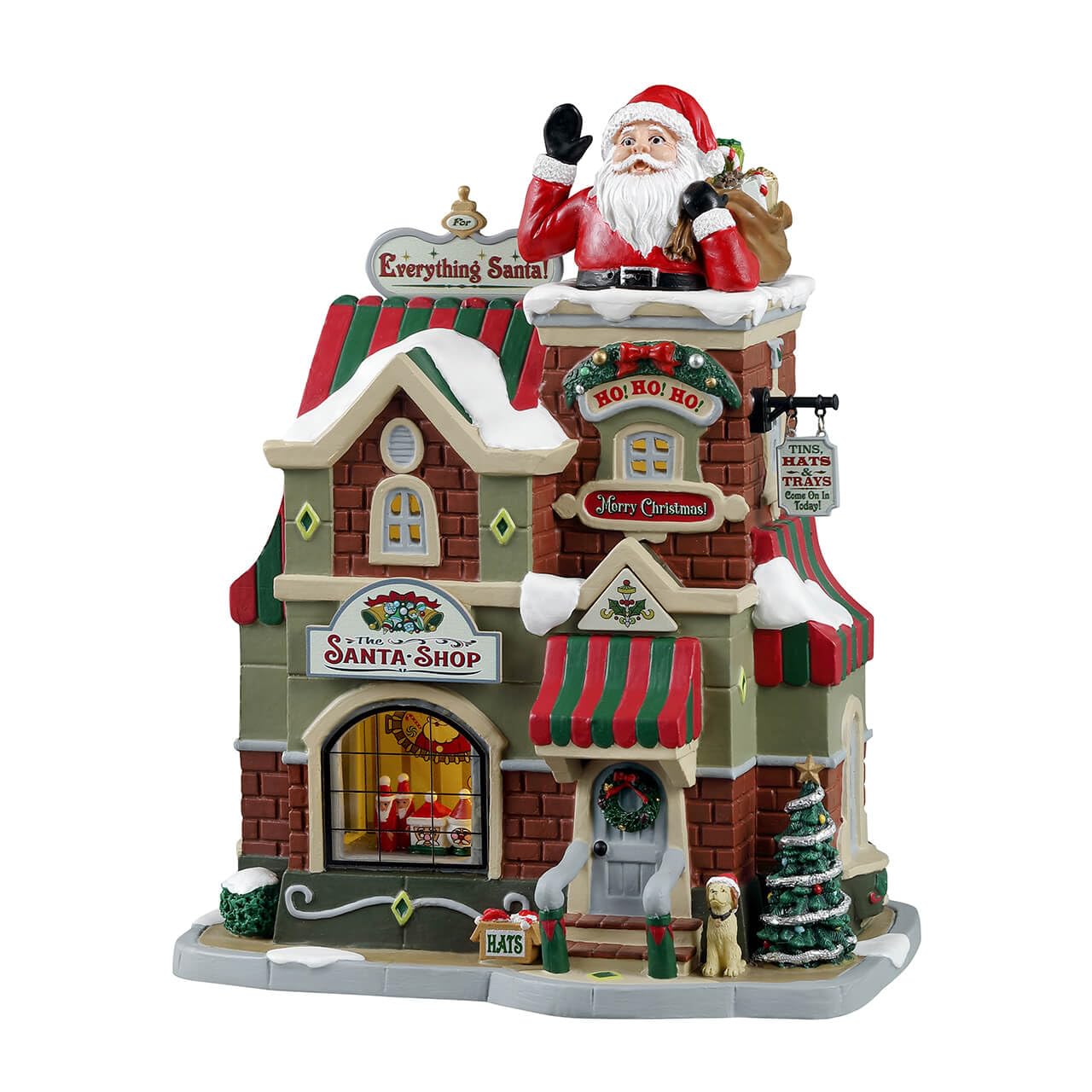 Christmas Village The Santa Shop Battery Operated Led -35039