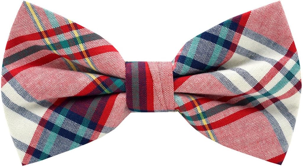 Carahere Mens Novel Plaid Bow Ties Adjustable Pre Tied Bow Ties For Men Lattice Bow Tie