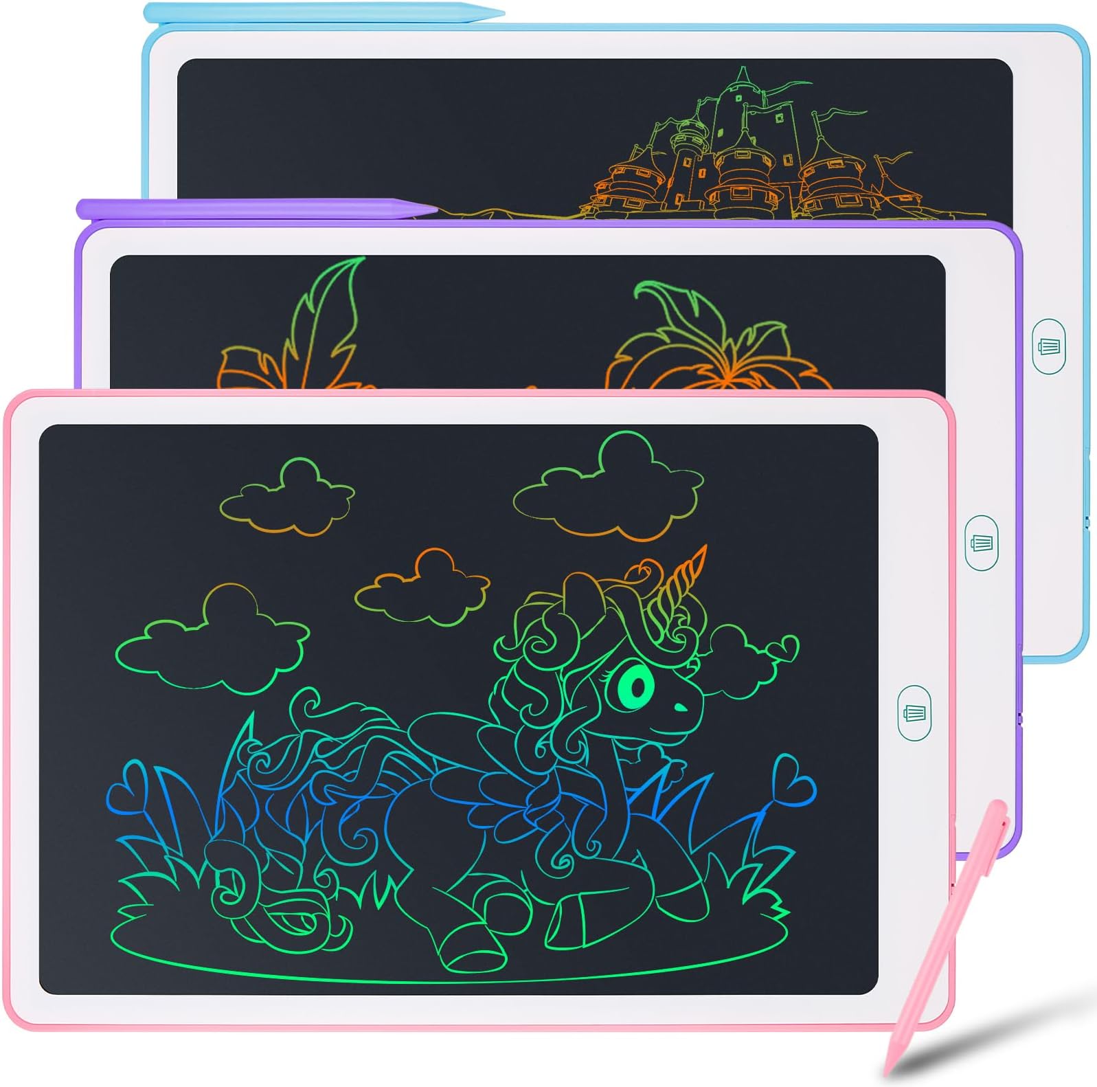 HOMESTEC Schreibtafel 12 Zoll, Buntes Display, LCD Elektronische