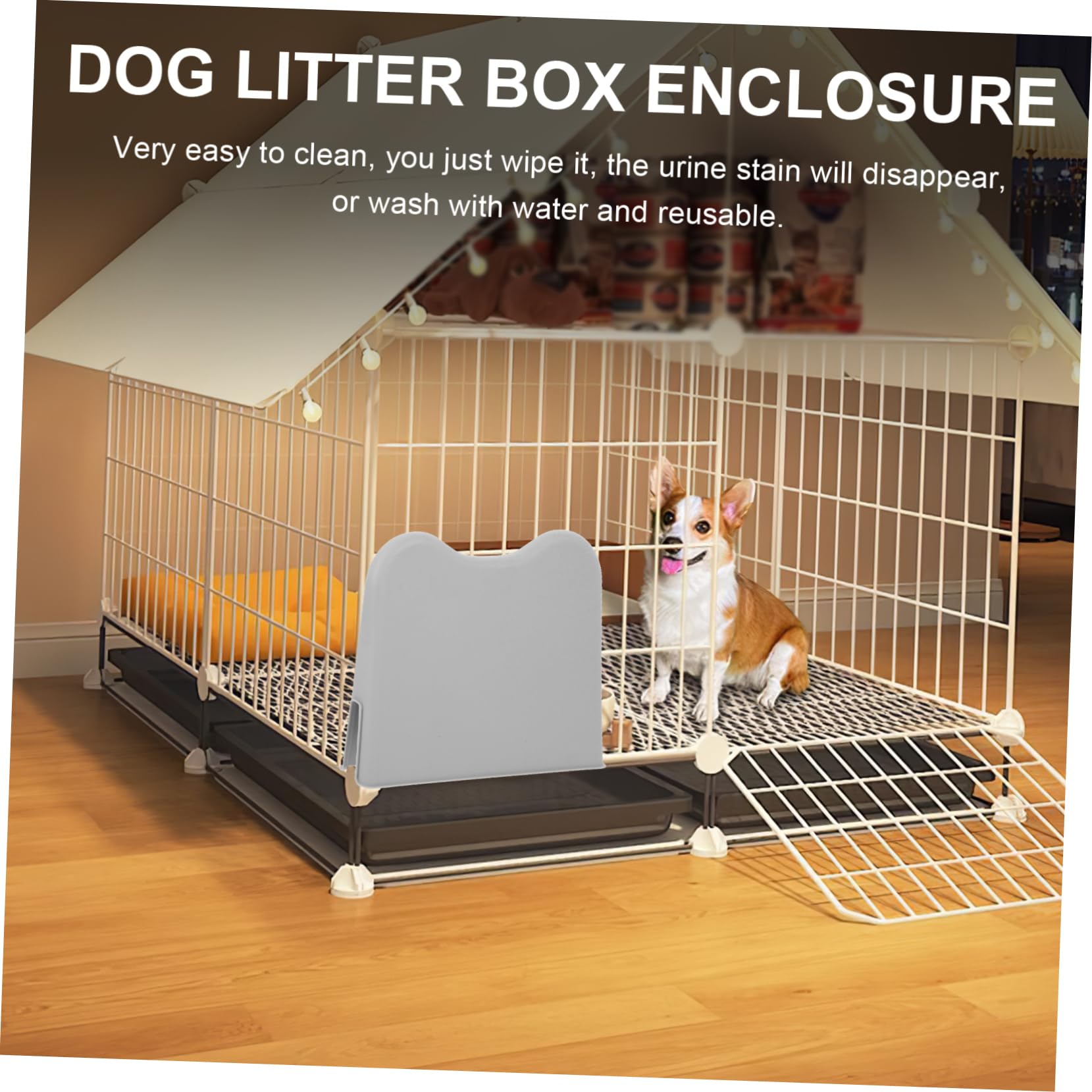 Amazon.co.jp: POPETPOP 箱 犬用トイレ用品 犬用ケージの尿ガード 犬の