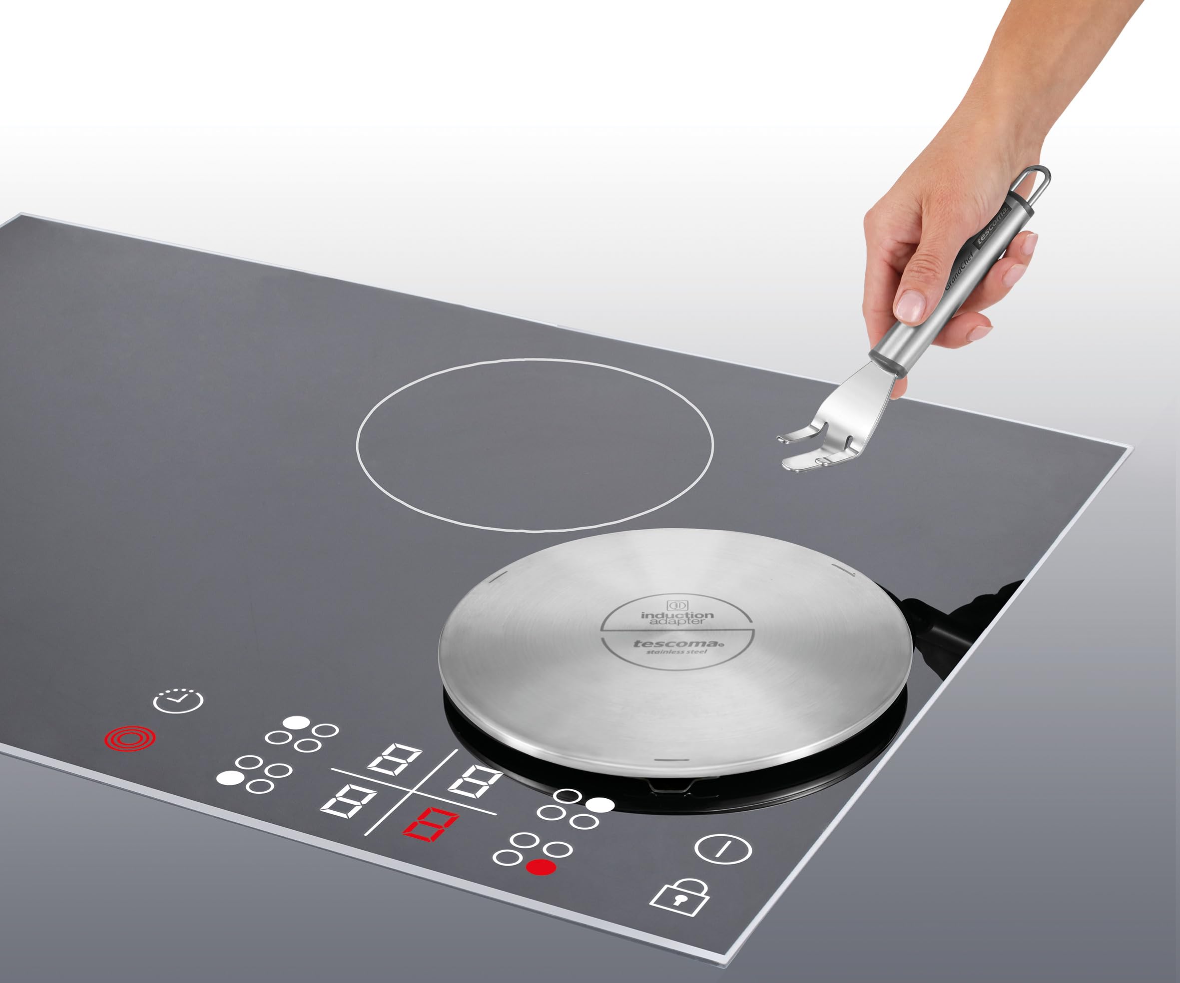 Tescoma Disco Adattatore per Piano Cottura a induzione GrandCHEF ø 21 cm, Acciaio Inossidabile
