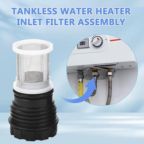 Miniatura 2 de H98-510-S - Conjunto de pantalla de entrada para calentador de agua sin tanque Rinnai, pantalla de filtro Rinnai (paquete de 2)