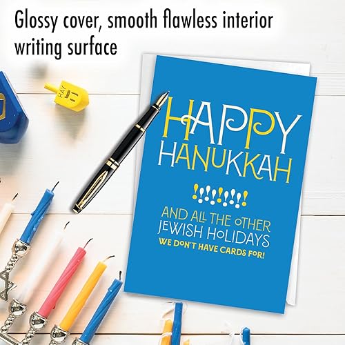 Miniatura 5 de NobleWorks - Divertida tarjeta de felicitación de Janucá con sobre de 5 x 7 pulgadas (1 tarjeta) Tarjeta de vacaciones judías Otras fiestas judías