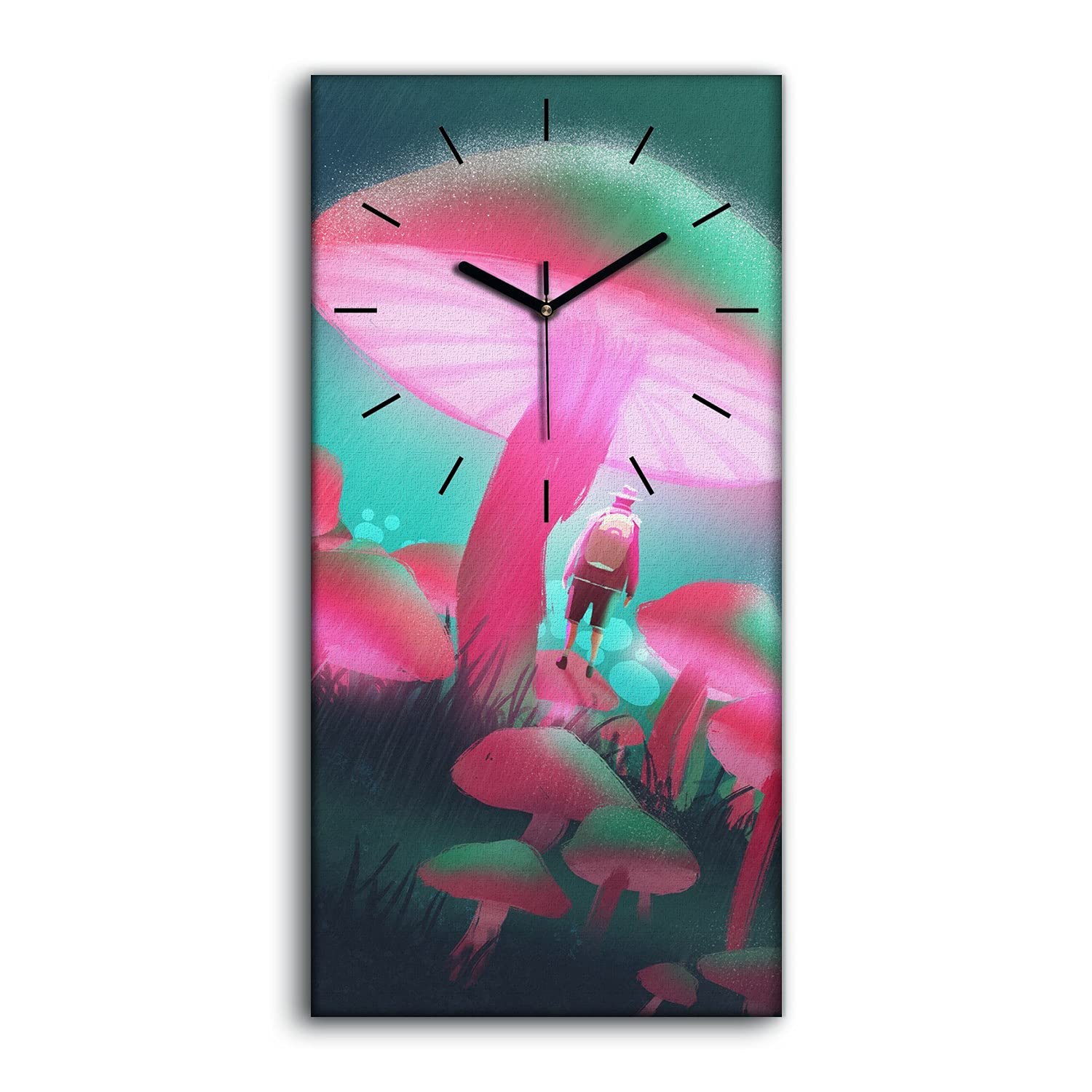 Horloge sur toile 30x60cm art mural moderne image salon chambre
