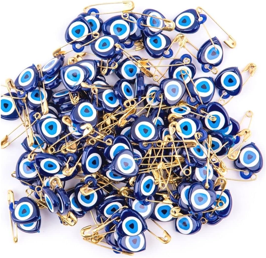 Nevfactory Nazar Boncuk Evil Eye Handmade Glass Beads Pack of 10 (3cm/1.18 inch)