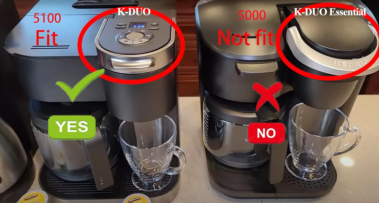 12-Cup Glass Coffee Pot Replacement ONLY Compatible with KEURIG K-DUO 5100 12 Cups Coffee Machine - Carafe Replacement for K-Duo 5100 Model (Not compatible with All Any Other coffee makers)