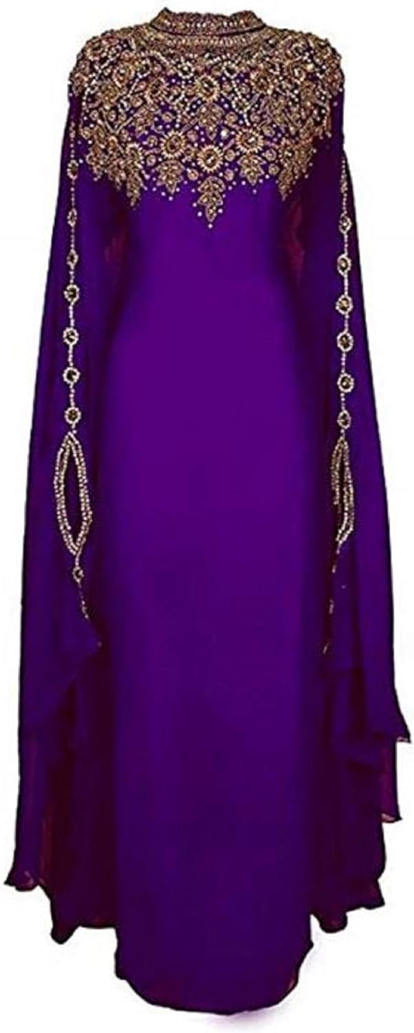 Kaftan Maxi Dress Elegant Evening Gown for Weddings Cocktail Parties