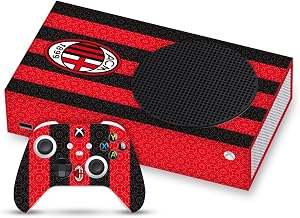 Head Case Designs Officially Licensed AC Milan Home 2020/21 Crest Kit Vinyl Sticker Gaming Skin Decal Cover Compatible with Xbox Series S Console and Controller Bundle