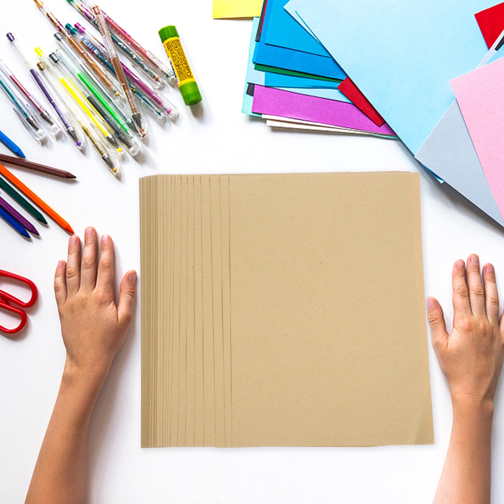 jojofuny Kraftpapier aus Holzschliff Dickes Braunes Pappe für Bastelprojekte Scrapbooking und Notizbücher Vielseitiges Kartonpapier für Diy-kunstwerke