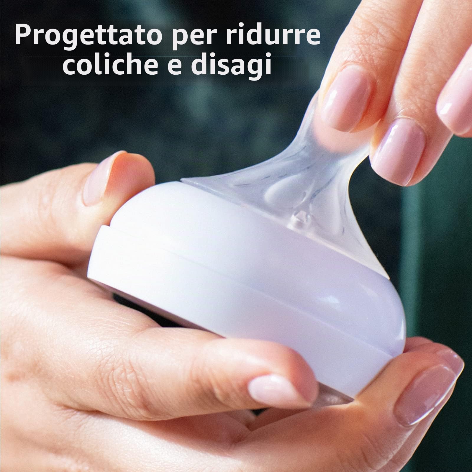 Philips Avent, 2 flaconi in vetro naturale con ciuccio reattivo, 240 ml, (modello SCY933/01)