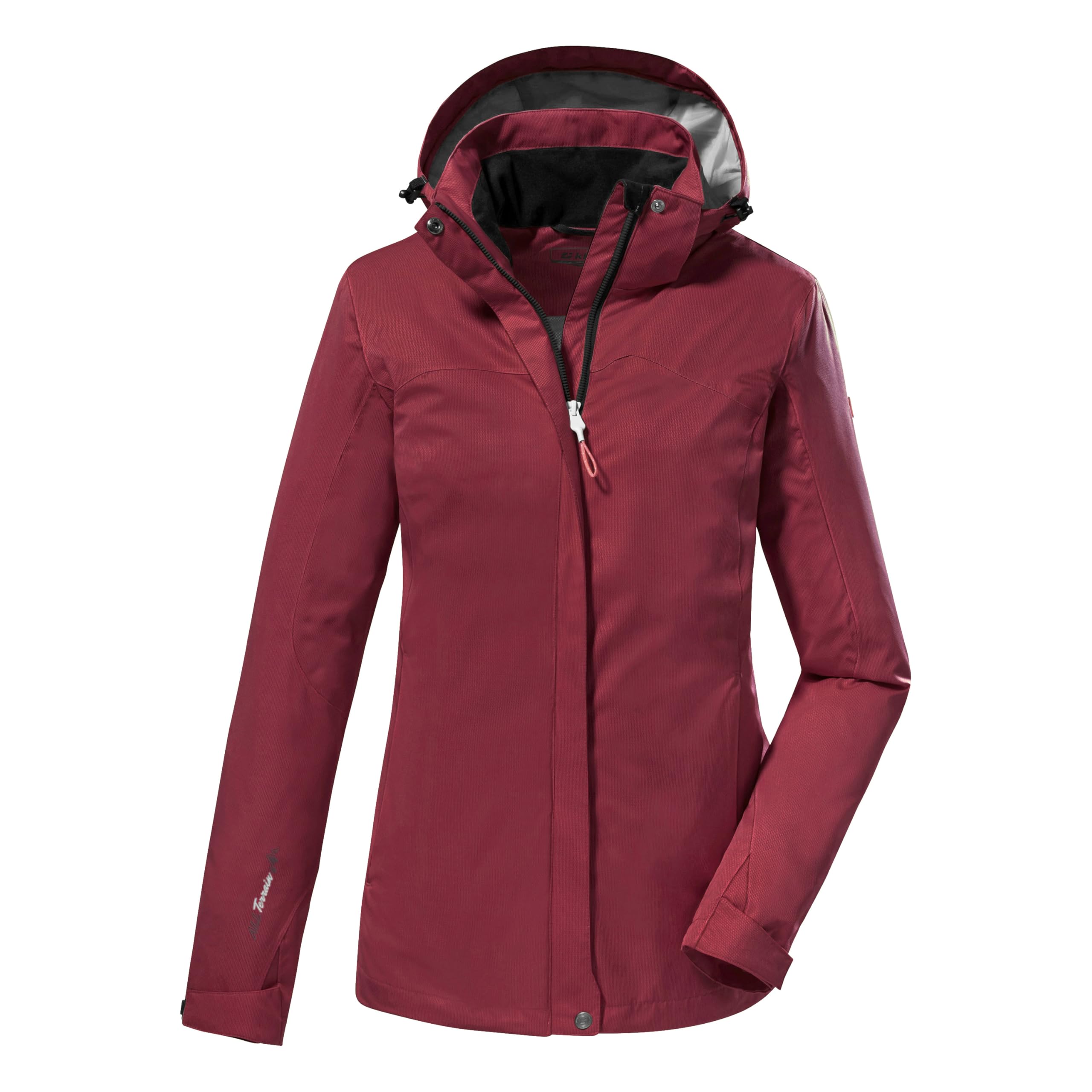 killtec Damen Funktionsjacke/Outdoorjacke mit abzippbarer Kapuze Kurzgröße KOS 133 KG WMN JCKT
