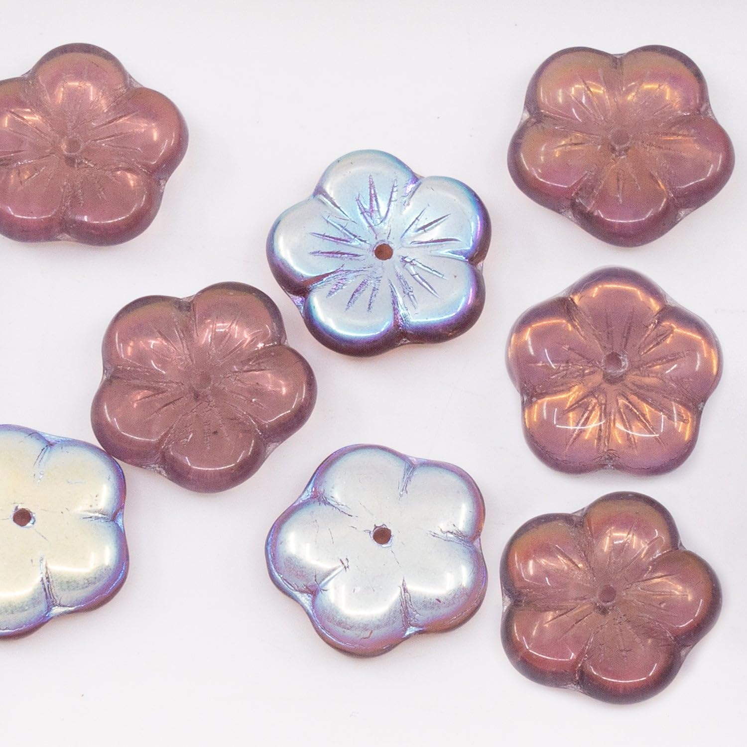 Outlet 10 Grams Mini Tulip Beads, 16 x 11 mm, Crystal Gold Lined Light Green (00030-54302-34310), Glass, Czech Republic