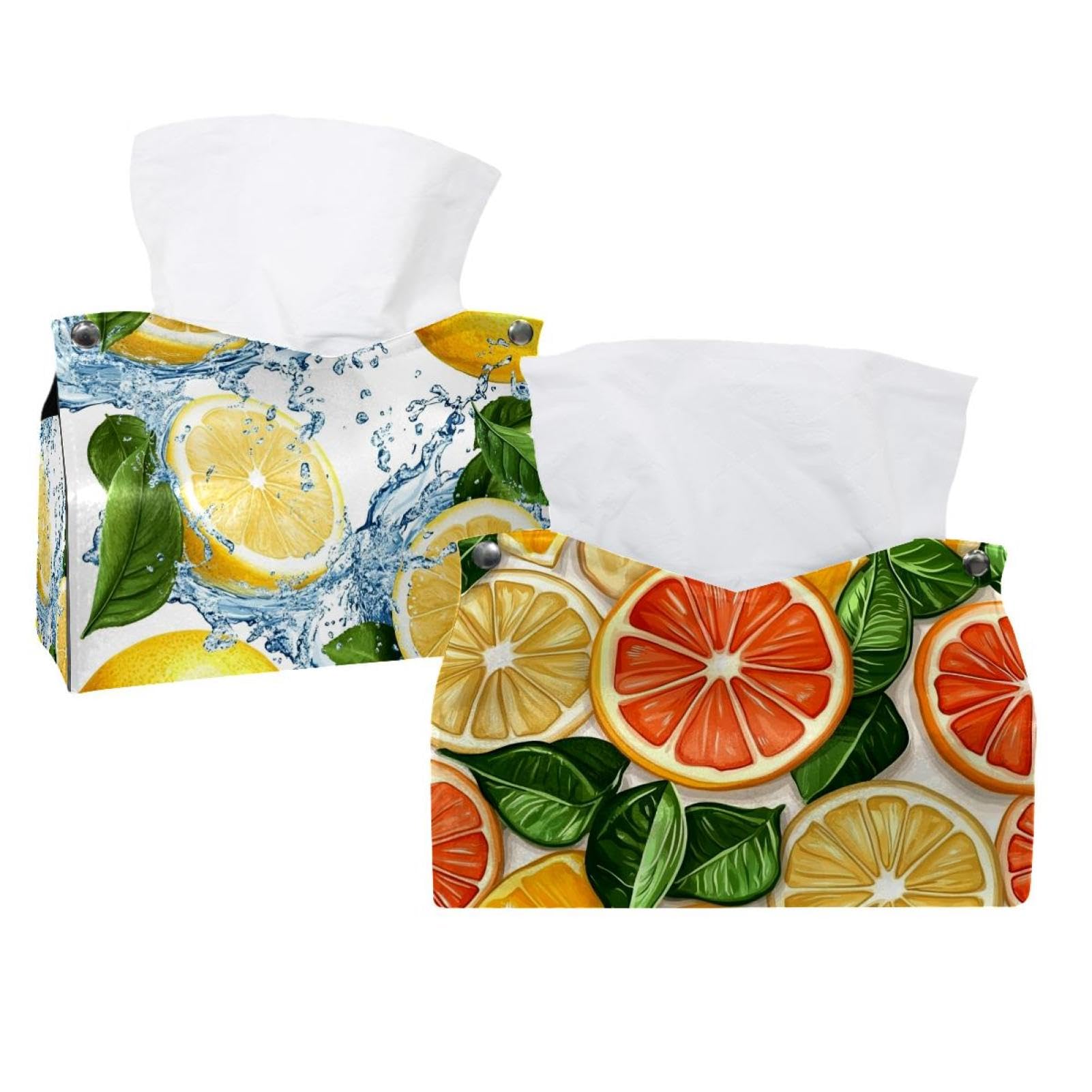 Boîtes à mouchoirs tropicales citron pour sublimer votre table et chambre