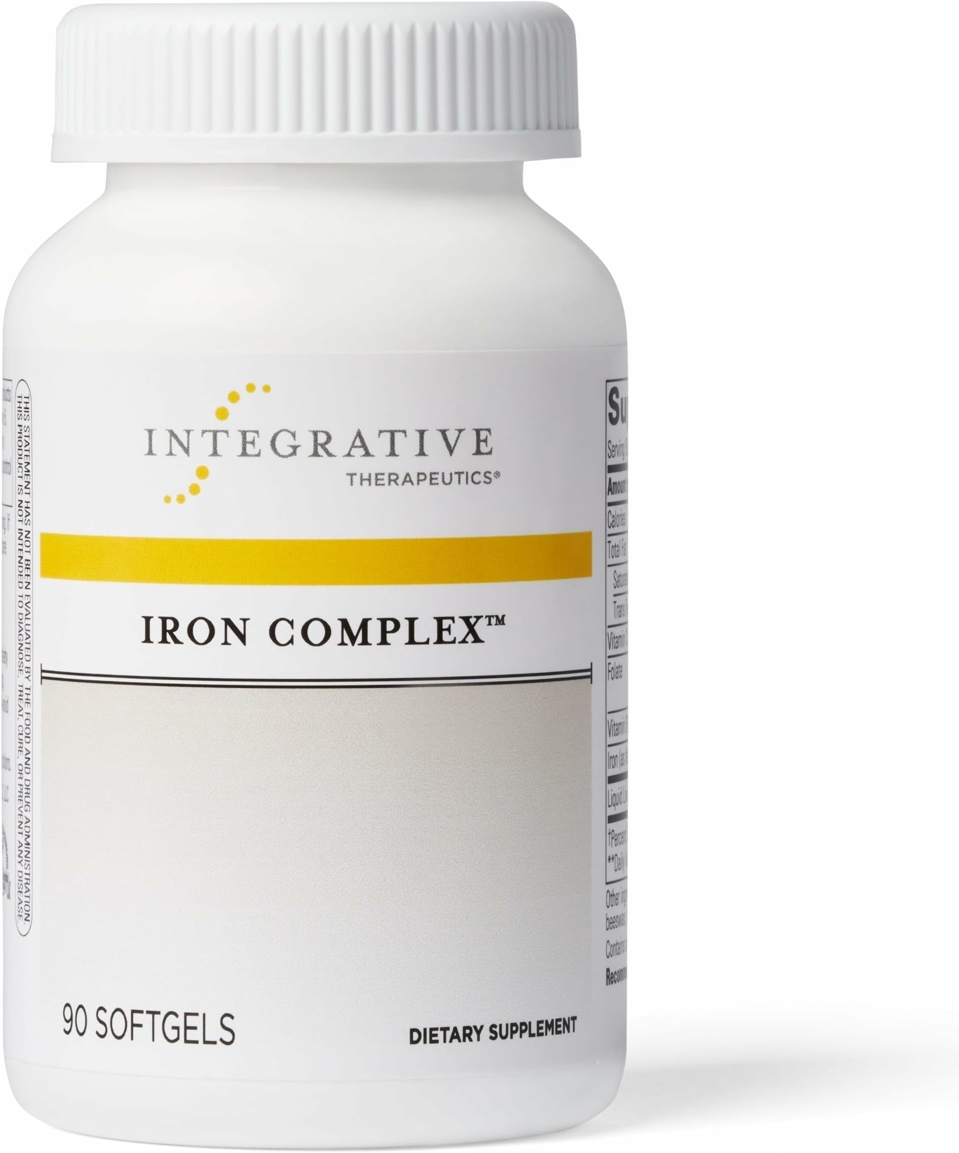 Iron Complex - Wellness & Energy Support with Vitamins C & B12* - Includes Folate - Gluten-Free & Dairy-Free - 90 Softgels (45 Servings)