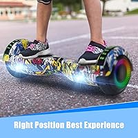 Vista 7 de Patinete autoequilibrante de 16.51 cm con altavoz y luces LED rojas