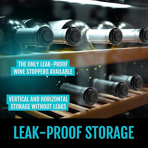 Miniatura 5 de VINVOLI Juego de preservador de vino, bomba de vacío de vino de lujo 2025 con 2 tapones de vino reutilizables, sellador de vino y protector de vino