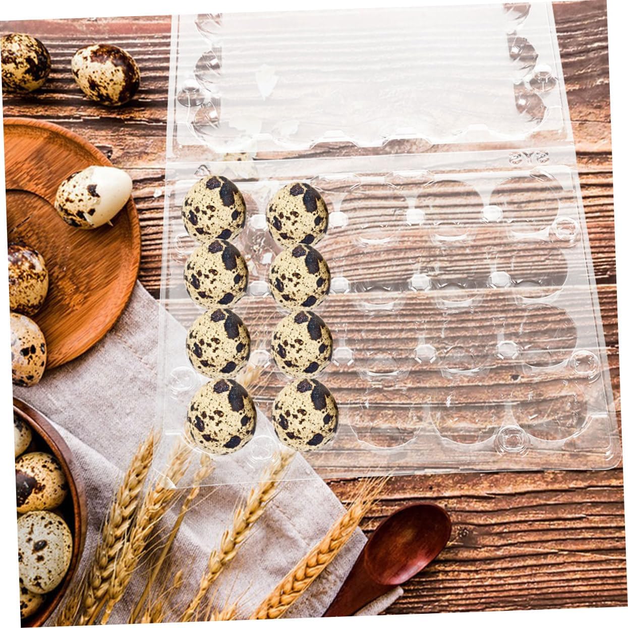 20pcs Transparent Reusable Quail Holders Containers Compact Design for Refrigerator Cabinet Keeps Kitchen Organized