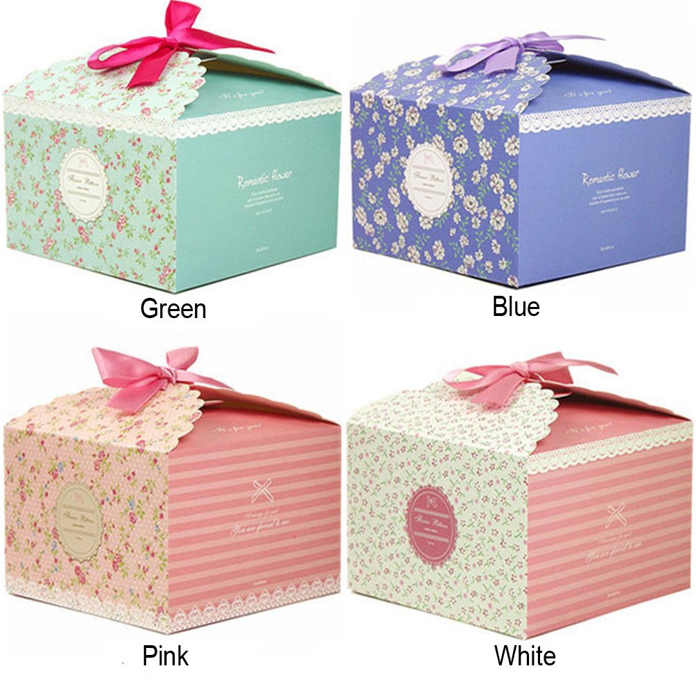 Chilly Cajas de regalo, Set de 12 cajas decorativas, pastel, galletas, golosinas, caramelos, baño bombas ducha jabones regalos para Navidad, fiesta, vacaciones, bodas (flor)