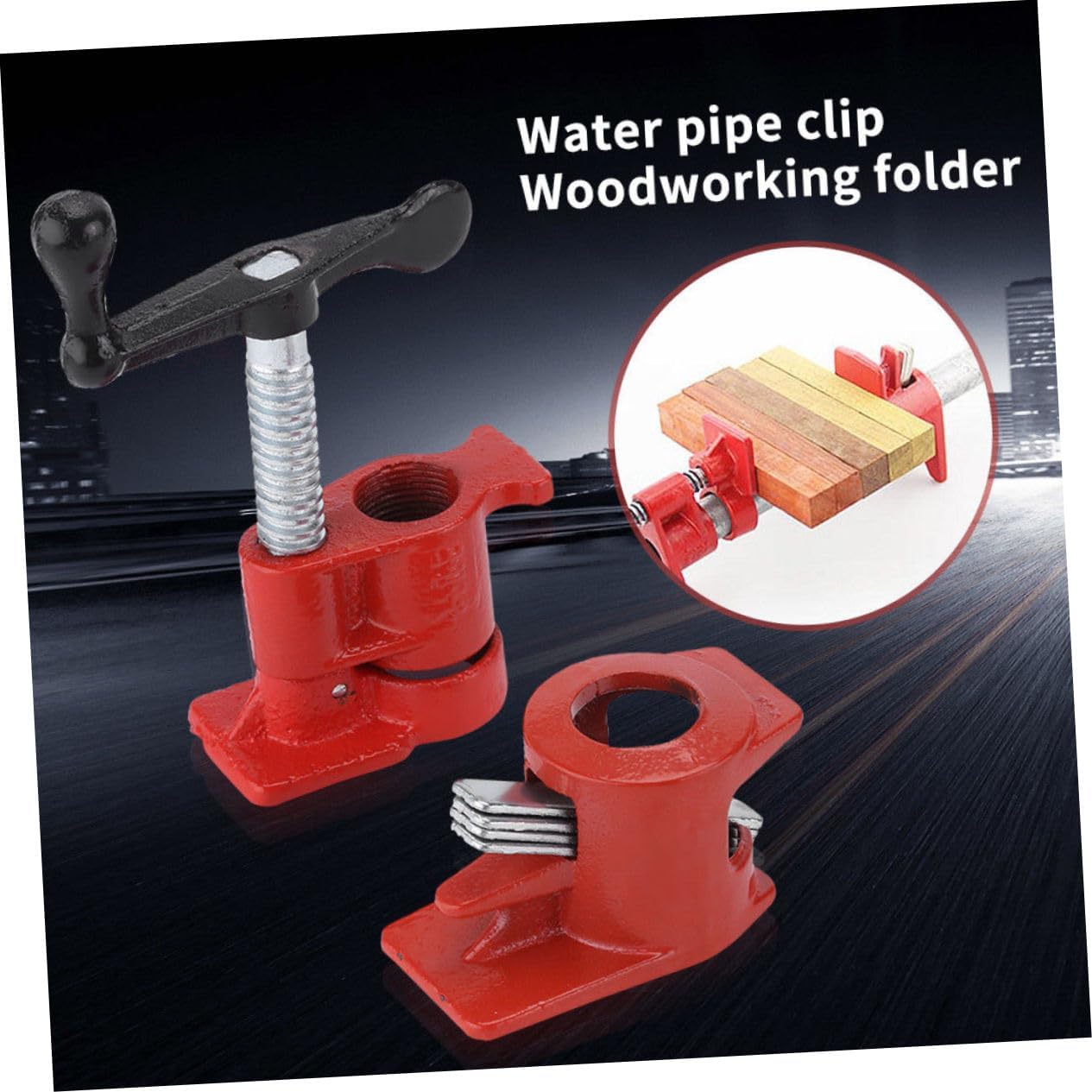 Woodworking Clamp Kit 3/4 In. Heavy Duty F-clamp Water Pipe Bracket for Cabinet Making