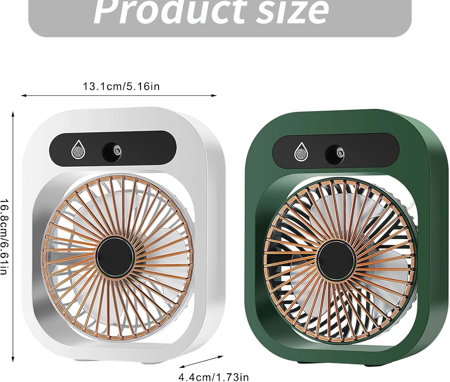 Handheld Rechargeable Evaporative Air Cooler, Portable Personal Space Cooler with 3 Speeds & Mist Function, Lightweight Travel Fan for Camping, Outdoor