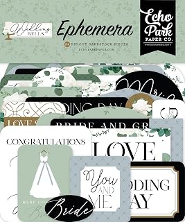 Echo Park Cardstock Ephemera-Icons, Wedding Bells BL335024