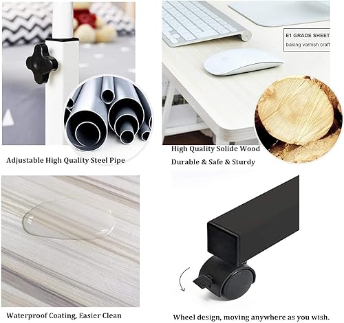 Miniatura 6 de SogesGame Escritorio para computadora de 31.5 pulgadas, escritorio moderno y simple para juegos, escritorio de oficina en casa, mesa de estudio de