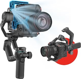 FeiyuTech SCORP-C2 Gimbal Stabilizer: AI Face/Object Tracking, 7.7lb Payload, Native Vertical Shooting for Sony A7, Canon R, Nikon Z Mirrorless Cameras
