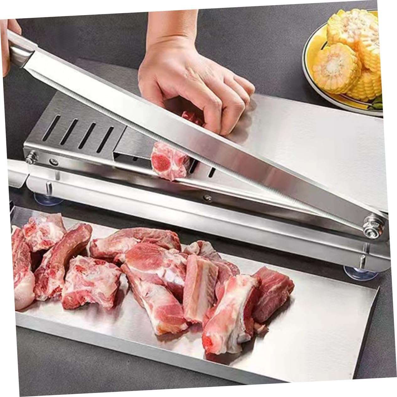 Manual Meat Slicer Meat Cutter Beef Ribs Chopper for Chicken Fish Cheese Multipurpose Kitchen Tool for Home Cooking Bbq Hotpot