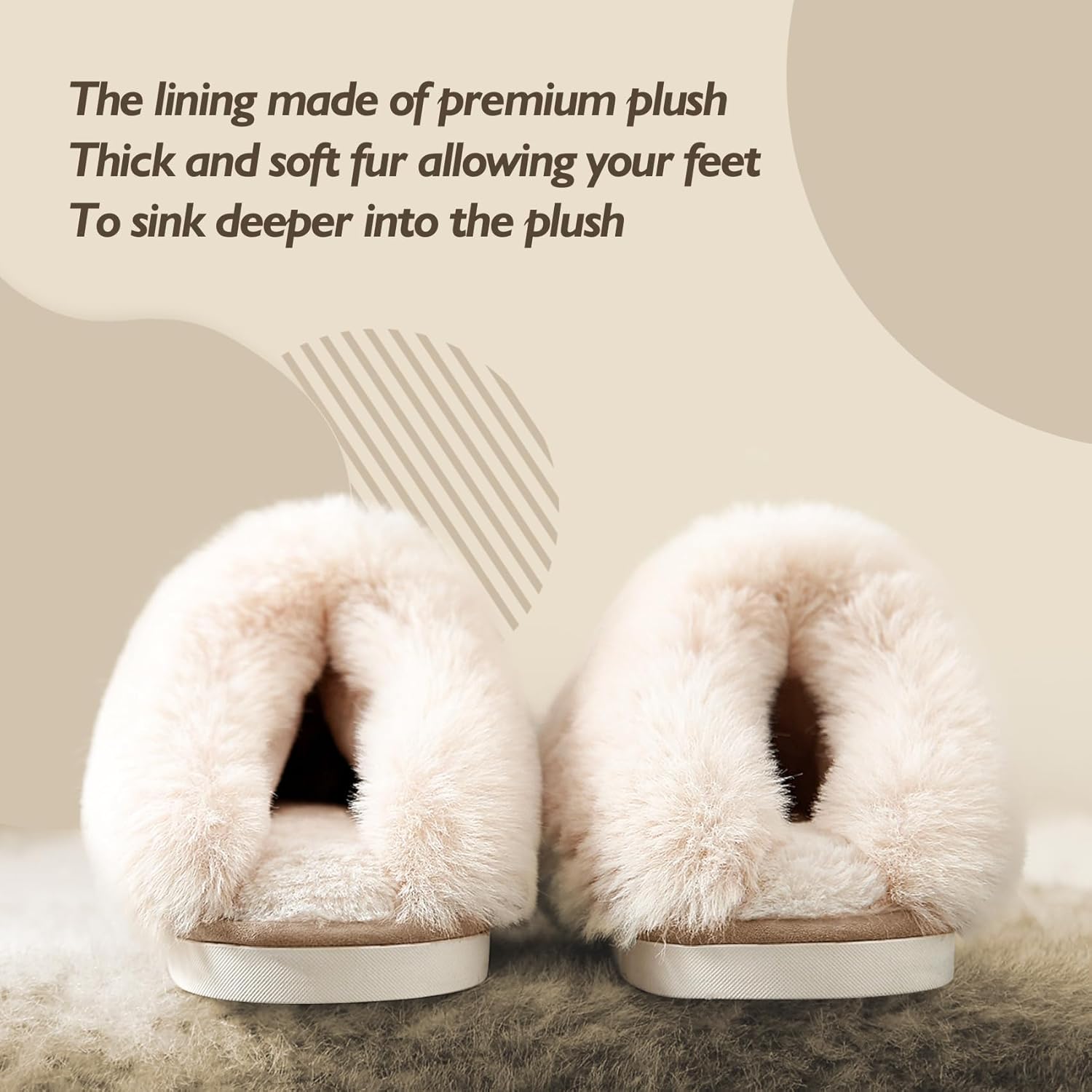 Womens Slippers with Fluffy Fur Soft Memory Foam House Shoes, Christmas Gifts Christmas Slippers for Women Mom Grandma - Image 6
